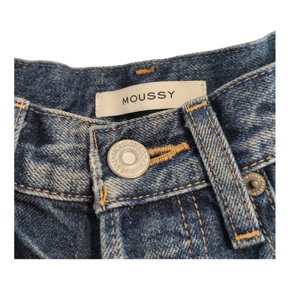 MOUSSY Vintage Laurel Patched Tapered Jeans Size 24 - Picture 7 of 13